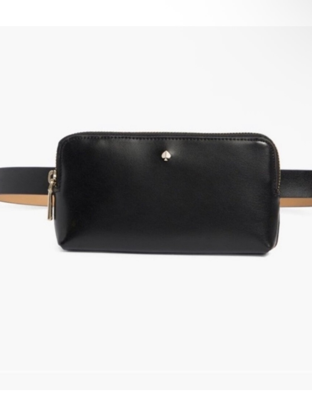 NWT Kate spade black leather Fanny pack wrap around belt bag size S M